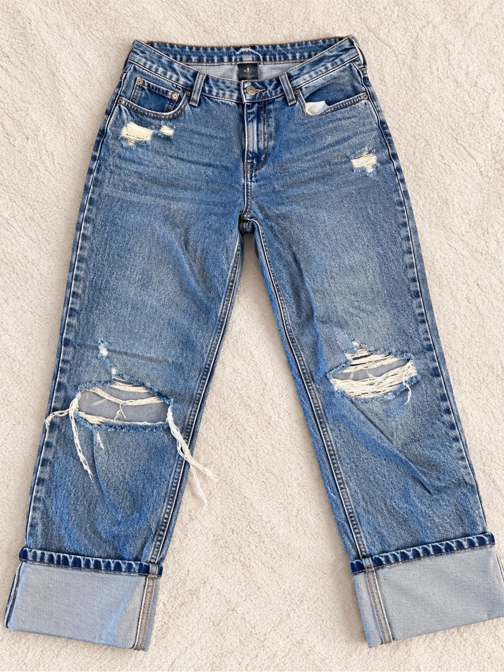 Rewash Blue Distressed Boyfriend Jeans
